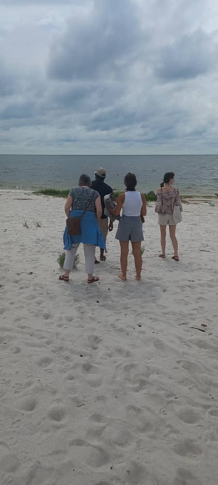 Walk on the white sand beach of Lake Bangweulu