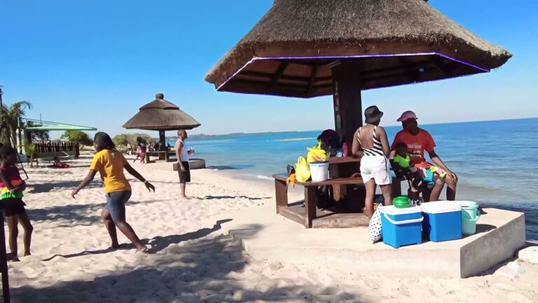 Relax by the beach of lake Bangweulu